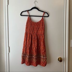 Orange floral sundress
